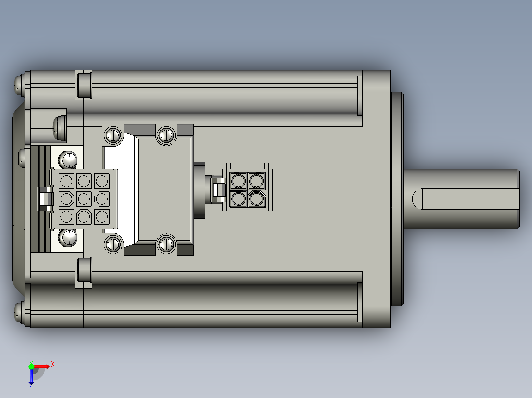 松下_伺服电机_MHMF042L1U2M2无抱闸400W俯视图