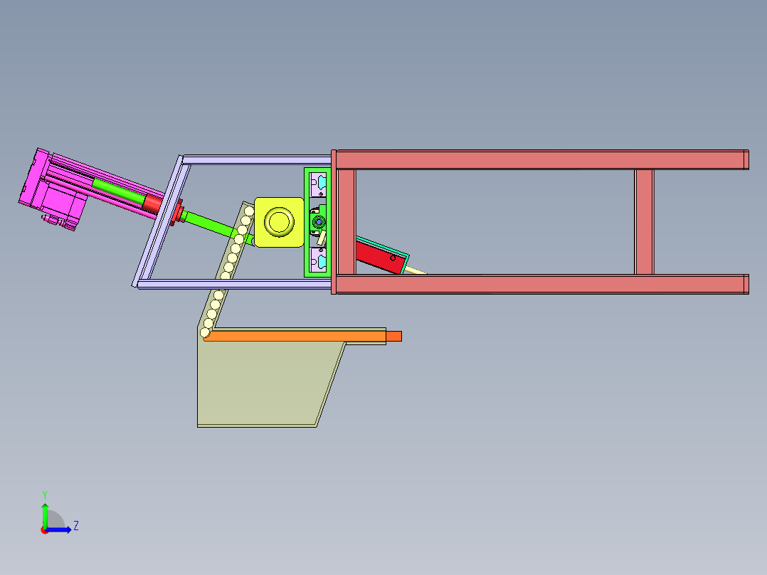 棒料平端面设备左视图