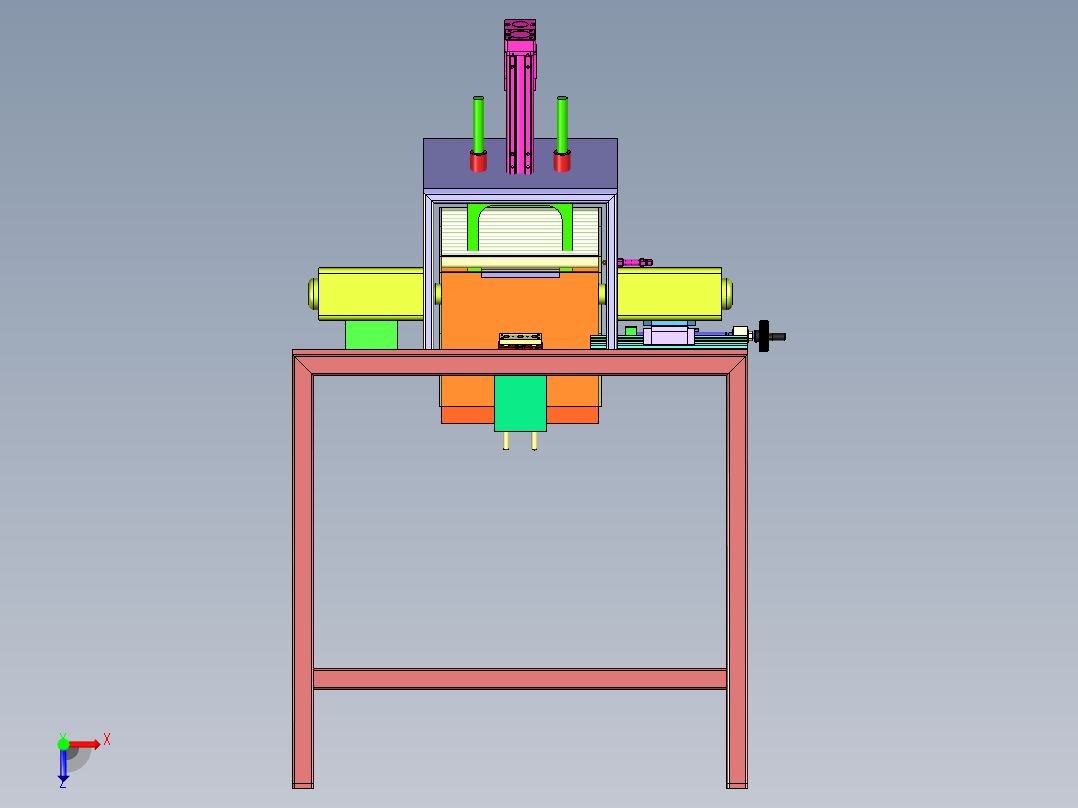 棒料平端面设备俯视图