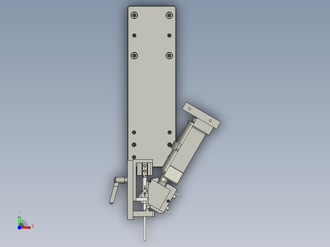 四轴点胶机半导体冷凝机构前视图