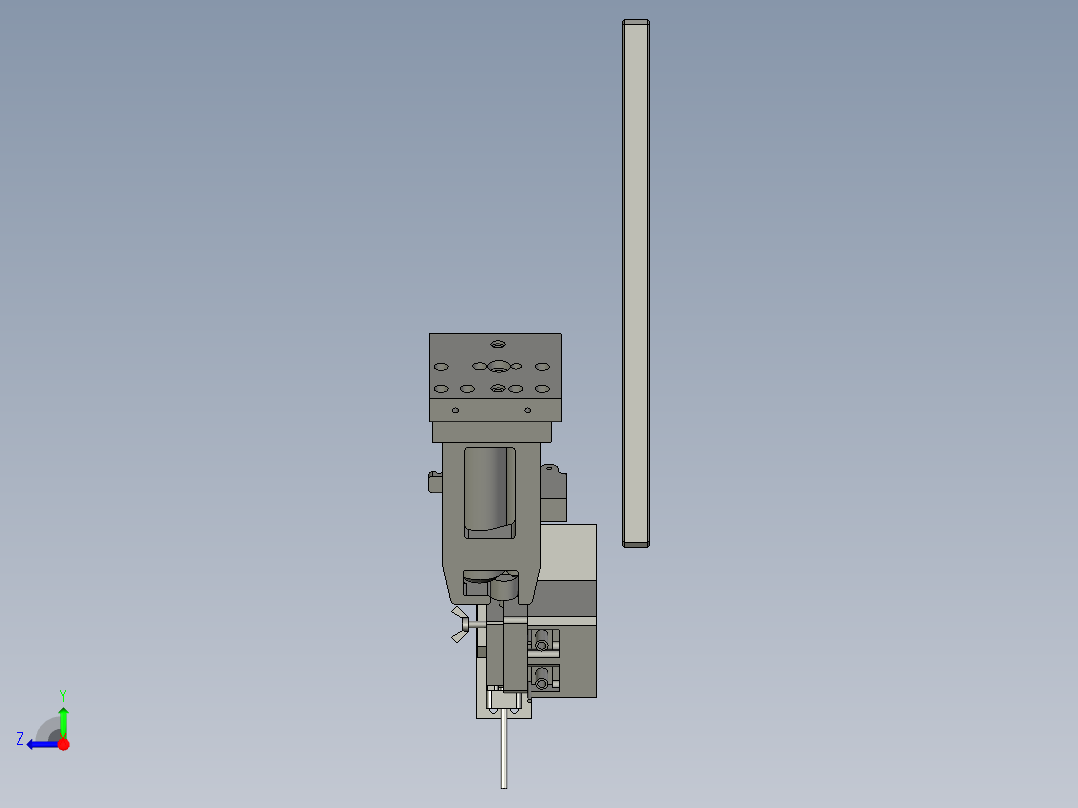 四轴点胶机半导体冷凝机构右视图