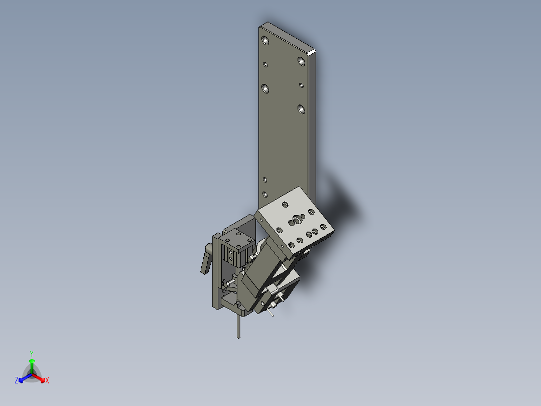 四轴点胶机半导体冷凝机构正等轴测图