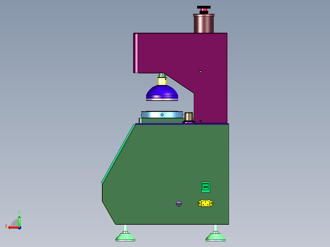 自动纸板耐破强度试验仪后视图