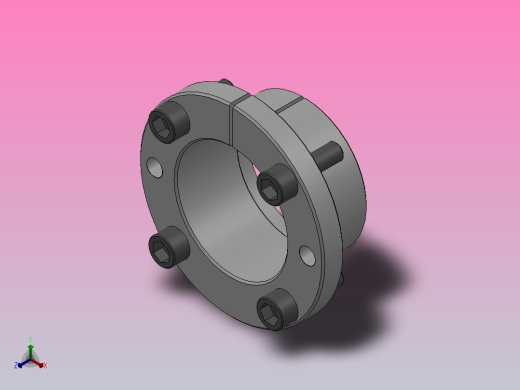 R13型胀紧联接套_R13-42-48正等轴测缩略图