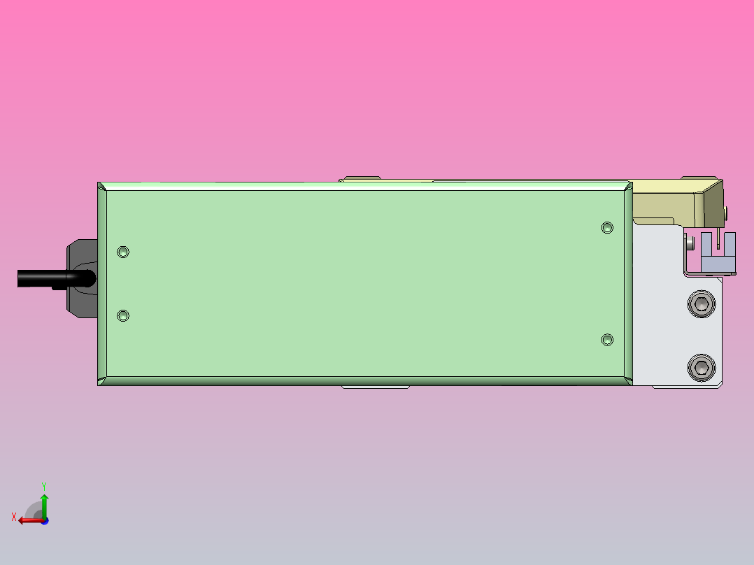 内嵌式螺杆 GTH15-750W伺服[GTH15-L10-300-BR-P750W-C2-N]丝杆滑台模组松下马达后视图