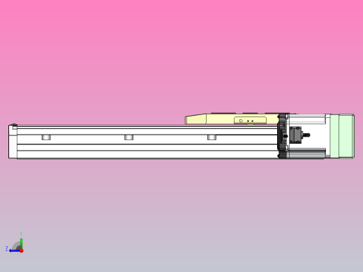 内嵌式螺杆 GTH15-750W伺服[GTH15-L10-300-BR-P750W-C2-N]丝杆滑台模组松下马达右视缩略图