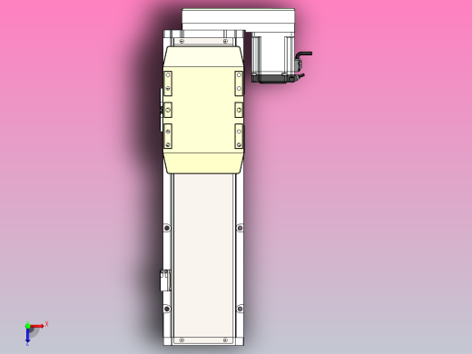 内嵌式螺杆 GTH15-750W伺服[GTH15-L10-300-BR-P750W-C2-N]丝杆滑台模组松下马达俯视缩略图