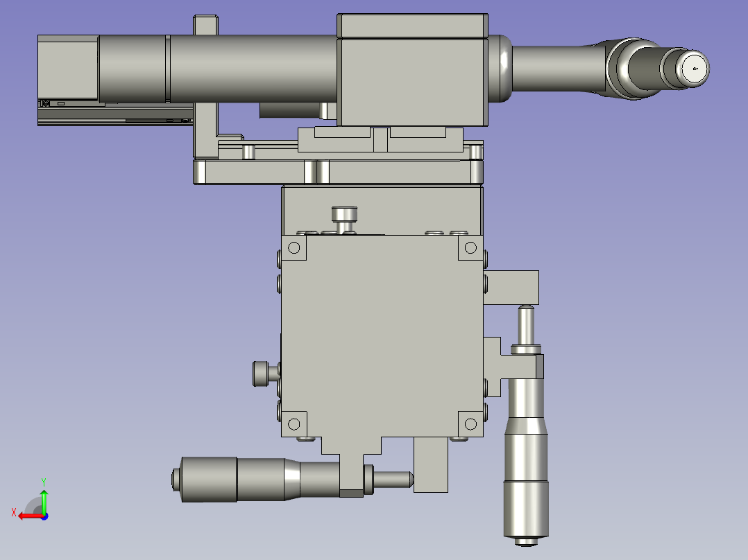 伸出枪头后视图
