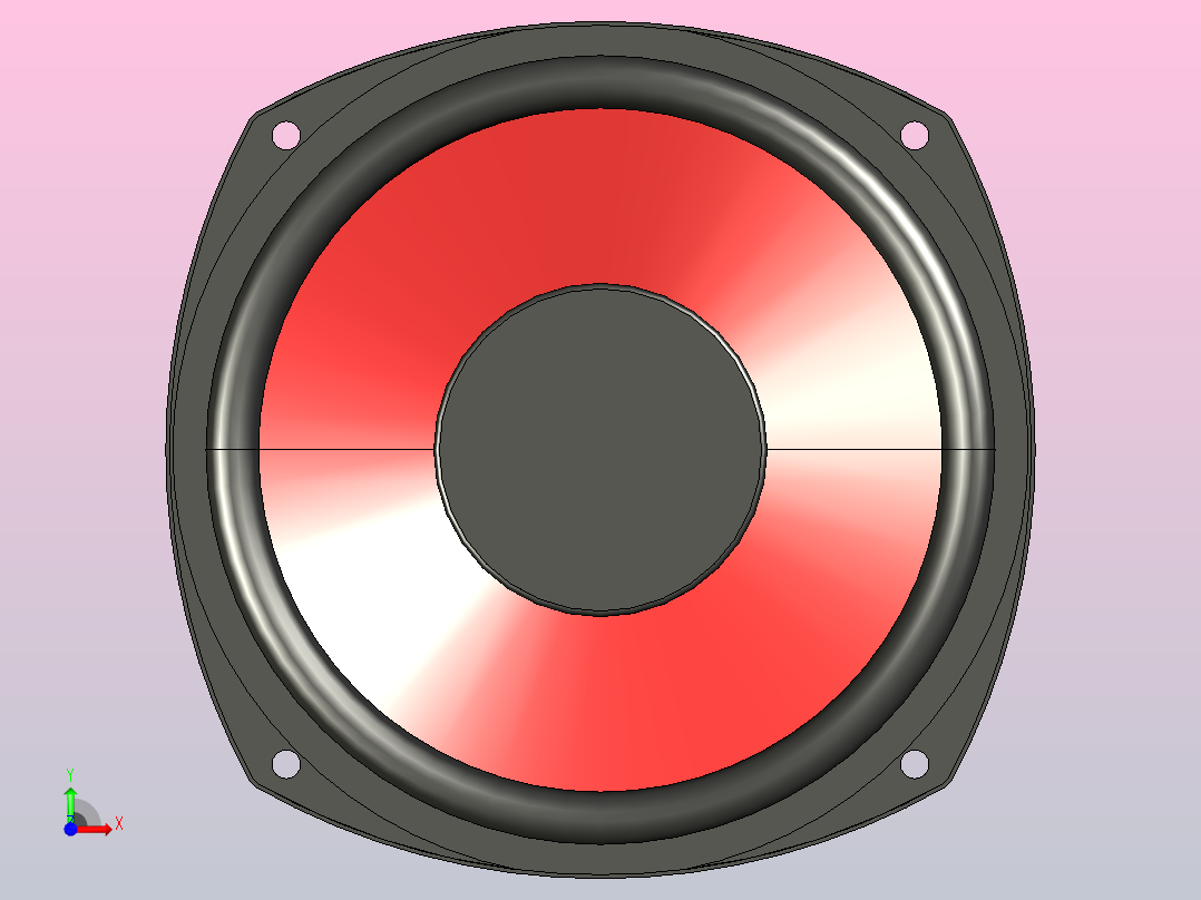 重低音扬声器前视图