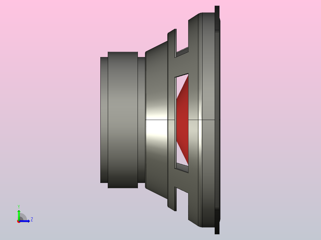 重低音扬声器左视图