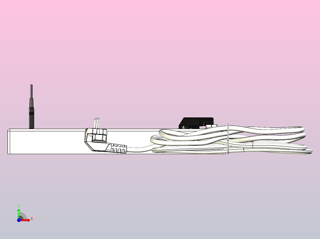 USB 2.0端口多功能插头插座插排前视图