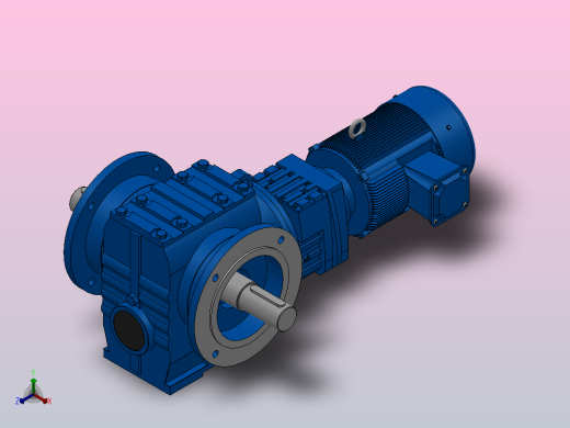 SF77R37组合式斜齿-蜗轮蜗杆减速机SF77R37-Y0.55-4P-289-M1-0°-B