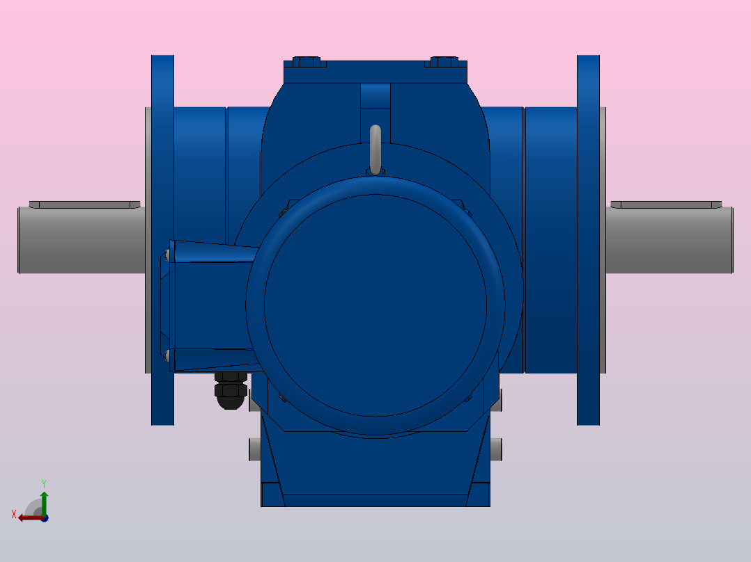 SF77R37组合式斜齿-蜗轮蜗杆减速机SF77R37-Y0.55-4P-289-M1-0°-B后视图
