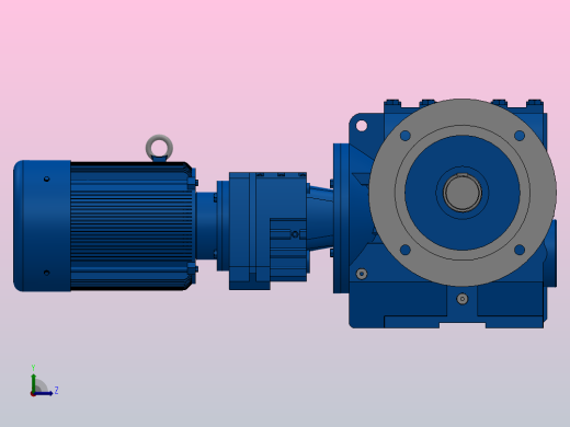SF77R37组合式斜齿-蜗轮蜗杆减速机SF77R37-Y0.55-4P-289-M1-0°-B左视缩略图