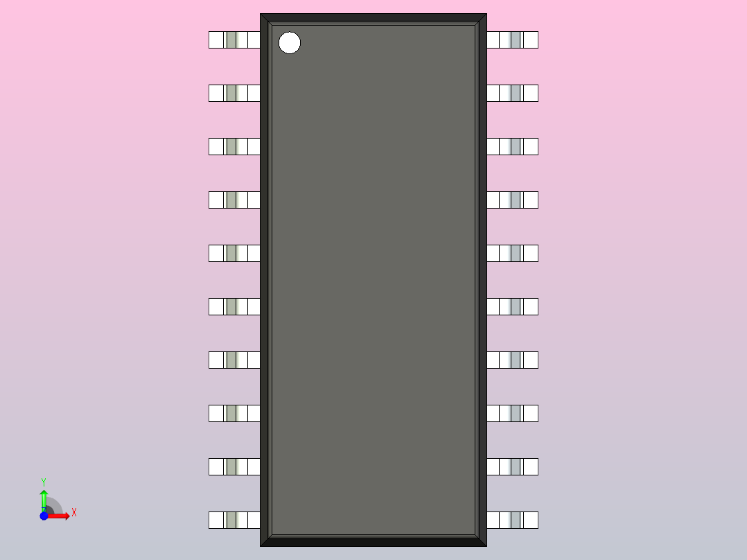 106x SOIC 封装（小外形集成电路）SOIC127P780X210-20N前视图