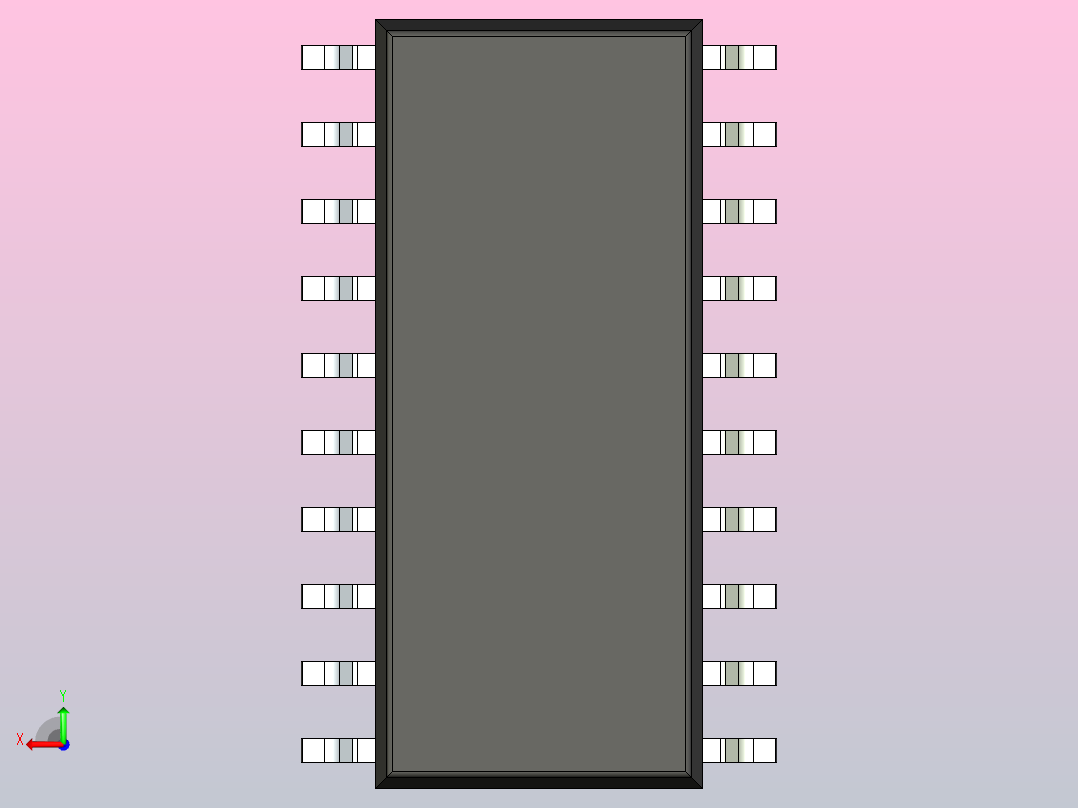 106x SOIC 封装（小外形集成电路）SOIC127P780X210-20N后视图
