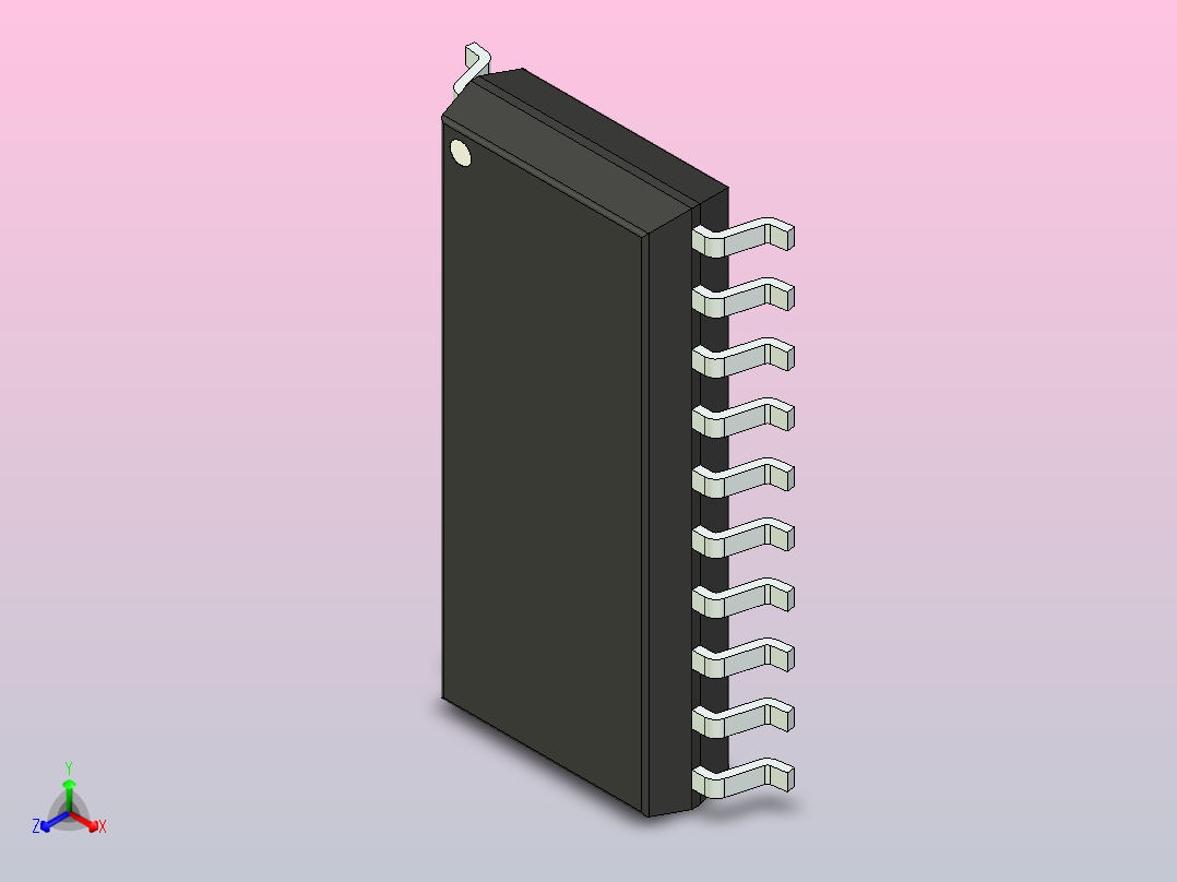 106x SOIC 封装（小外形集成电路）SOIC127P780X210-20N正等轴测图