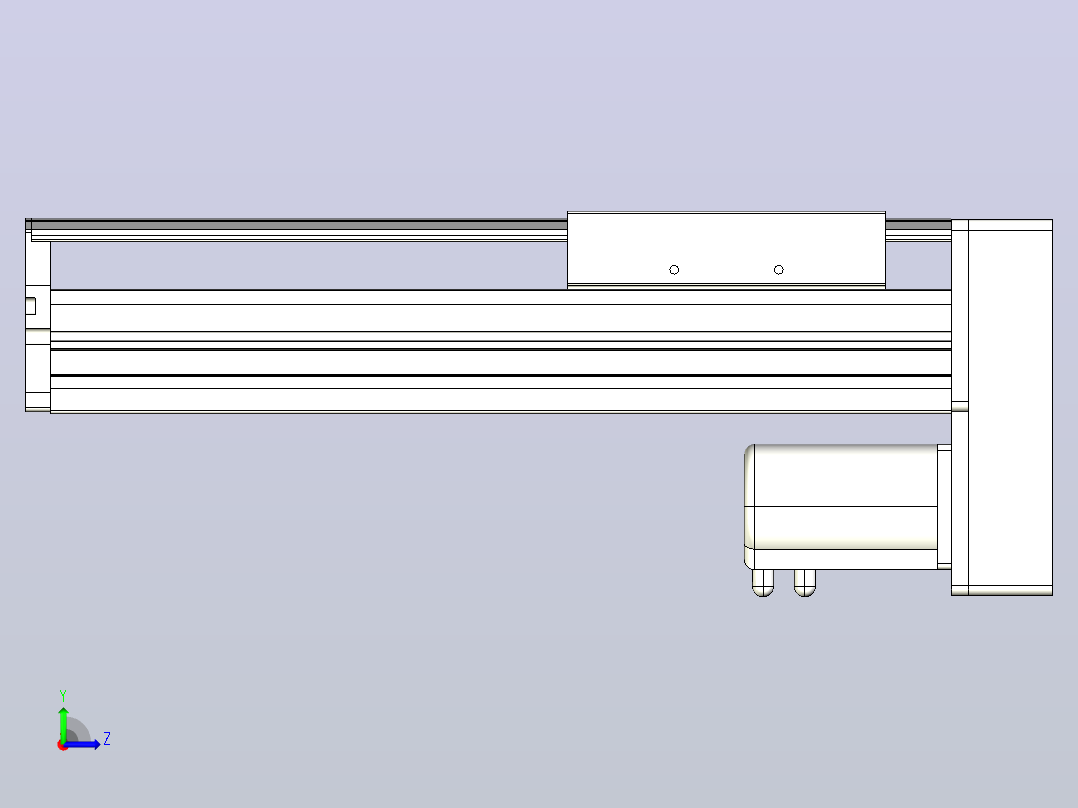 MTH17标准螺杆滑台[MTH17-L#-200-BM-P40-C3]左视图