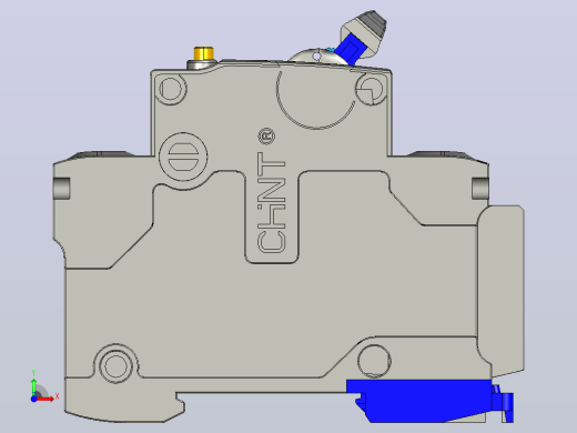 NB7LE-32&amp;2P&amp;剩余电流动作断路器三维模型202307前视缩略图