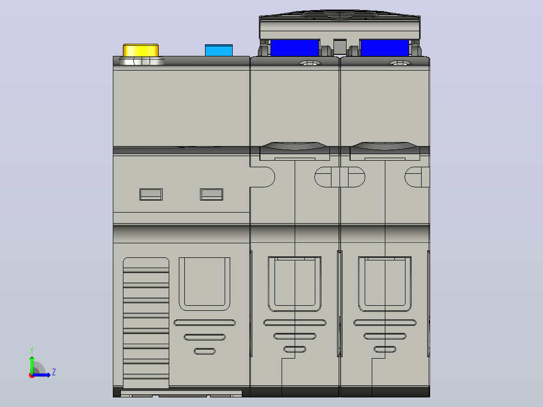 NB7LE-32&amp;2P&amp;剩余电流动作断路器三维模型202307左视图