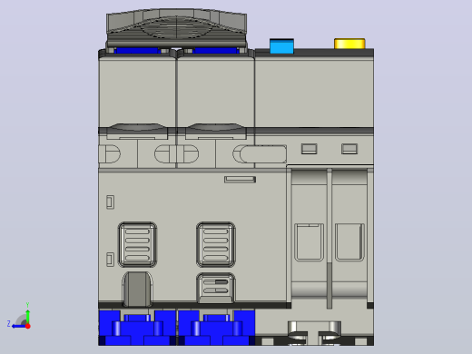 NB7LE-32&amp;2P&amp;剩余电流动作断路器三维模型202307右视缩略图