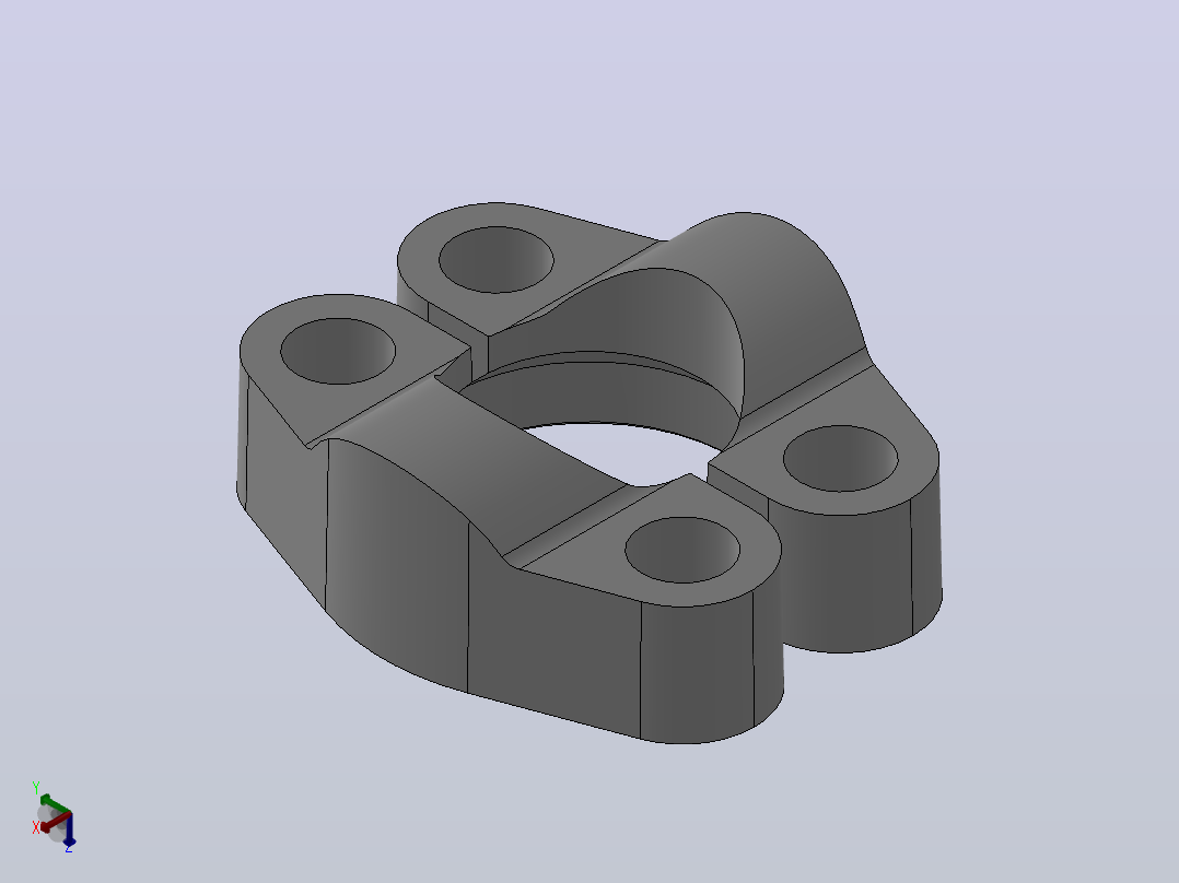 H型分体法兰_H15-3主视图