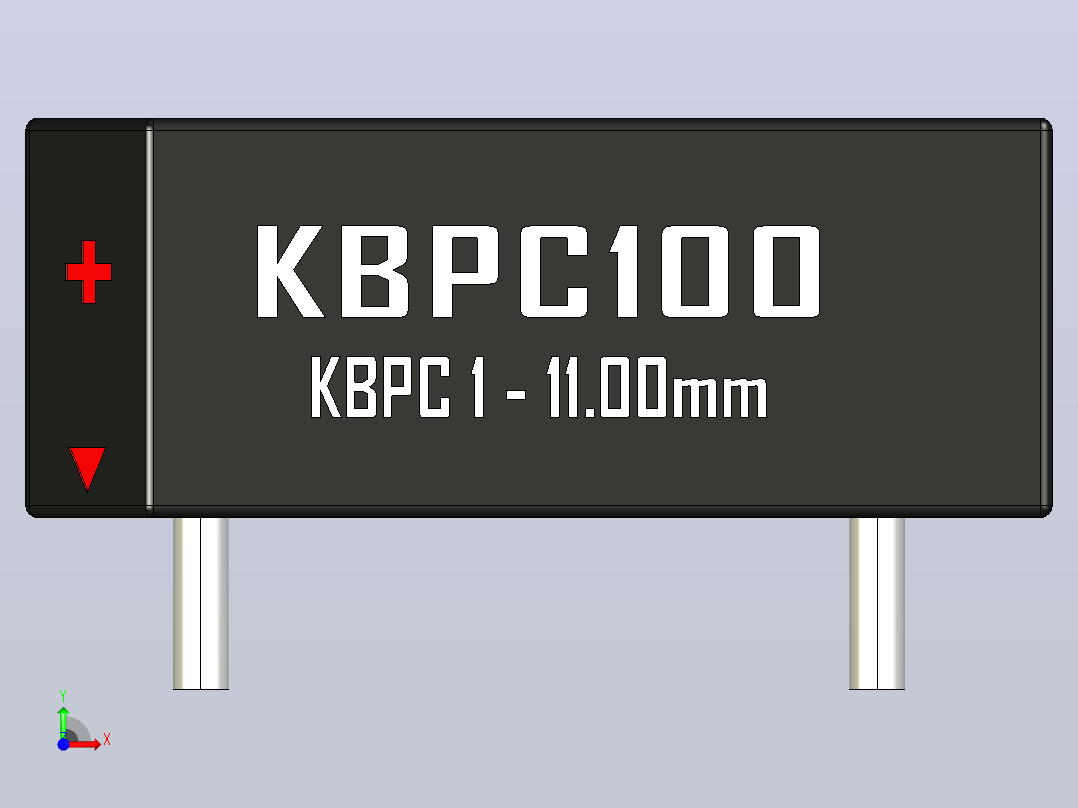 桥式整流器外壳KBPC _Max_Size前视图