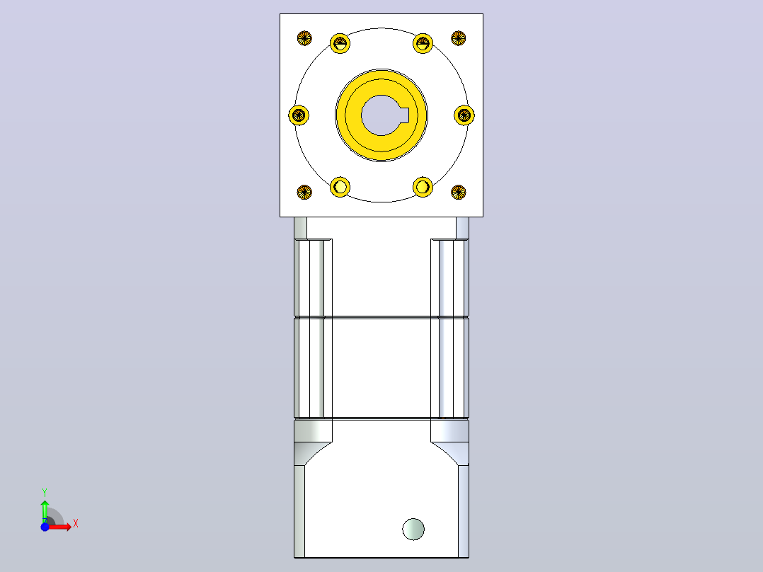 PW70双孔 PGH60-L2 14-50-70-M4 转向器加减速机 PW70双孔 PGH60 14-50-70-M4前视图