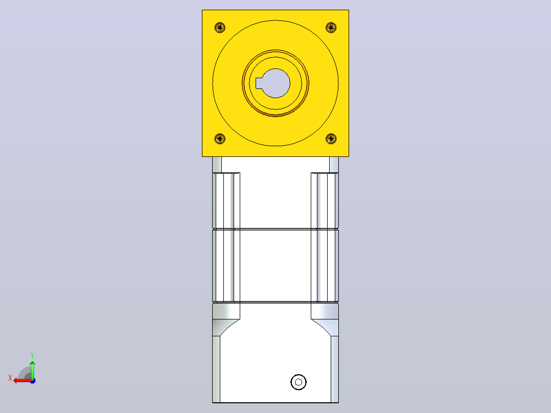 PW70双孔 PGH60-L2 14-50-70-M4 转向器加减速机 PW70双孔 PGH60 14-50-70-M4后视图