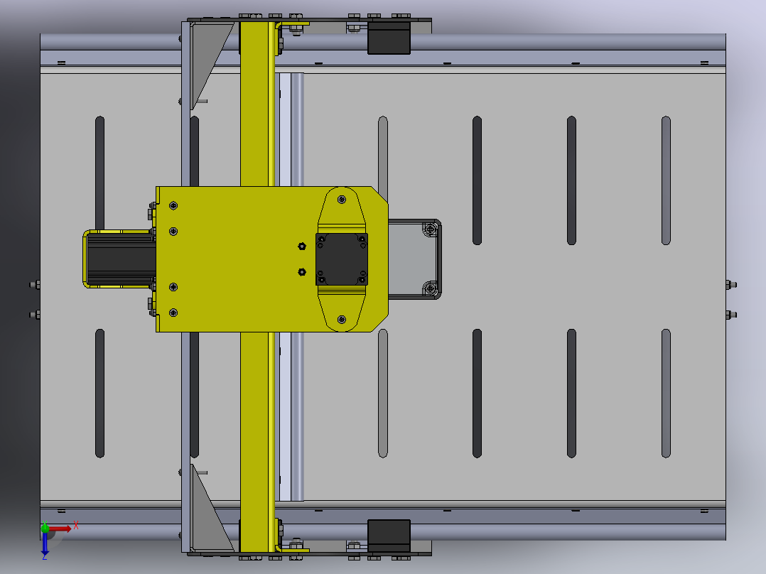 10-4轴雕刻机 4 Axis CNC Machine i俯视图