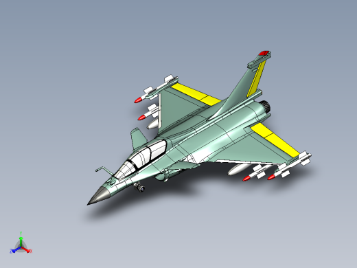 法国阵风战斗机CATIA V5 r21模型正等轴测缩略图
