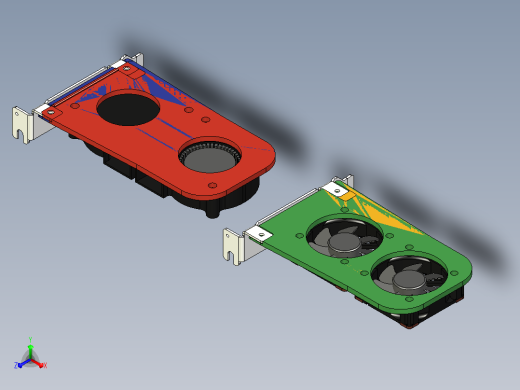 PCIe 支架风扇安装正等轴测缩略图