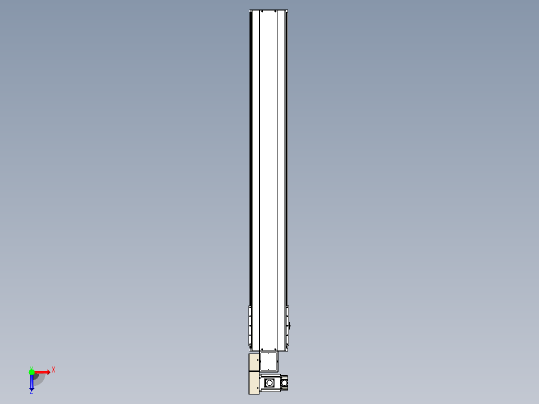 皮带直线轴半封闭可选导轨TPA-HNB-220D-176-L1550-ML-C-P1K-N3俯视图