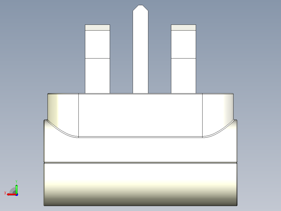 USB 充电器 - 英国插头后视图