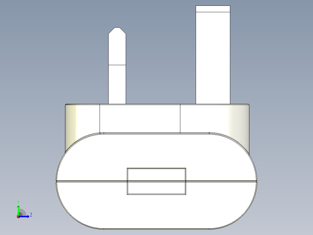 USB 充电器 - 英国插头左视图