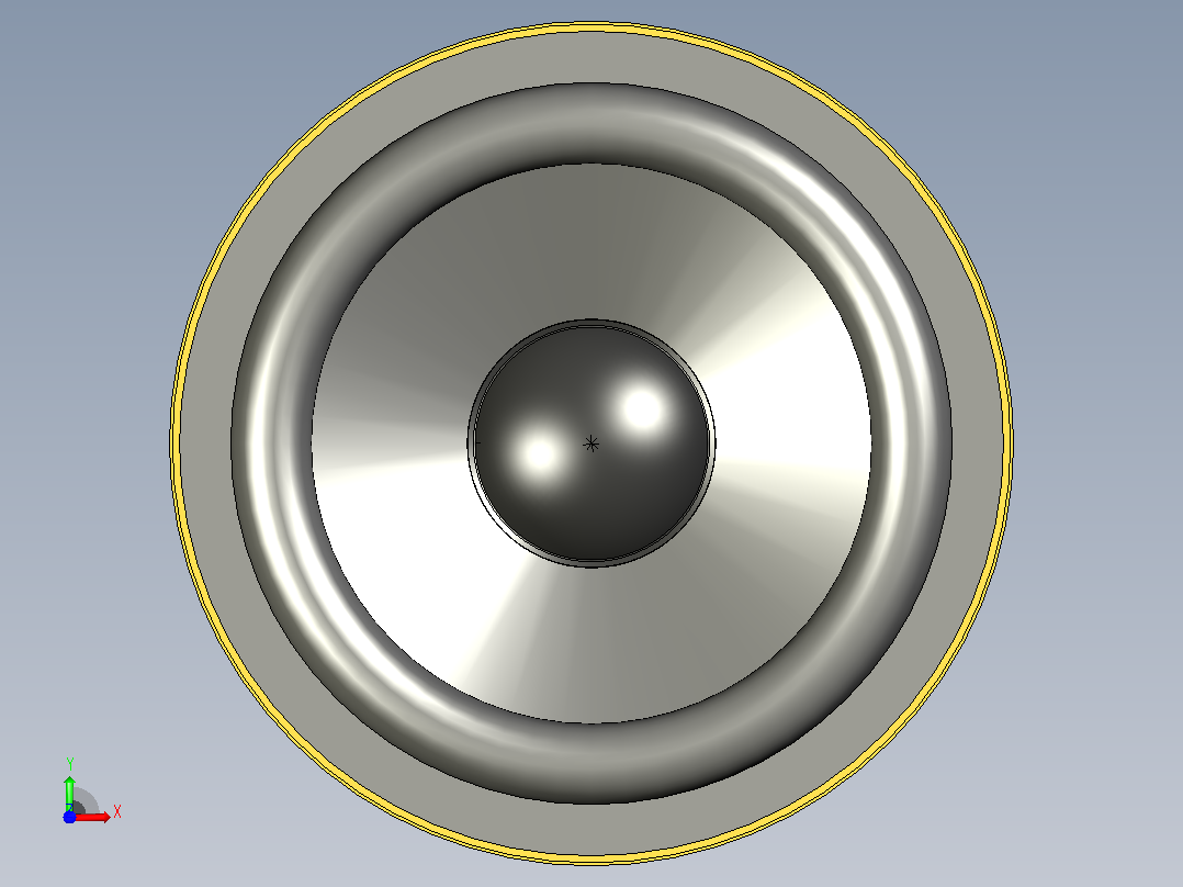 常见的无防磁罩的6inchi重低音扬声器前视图
