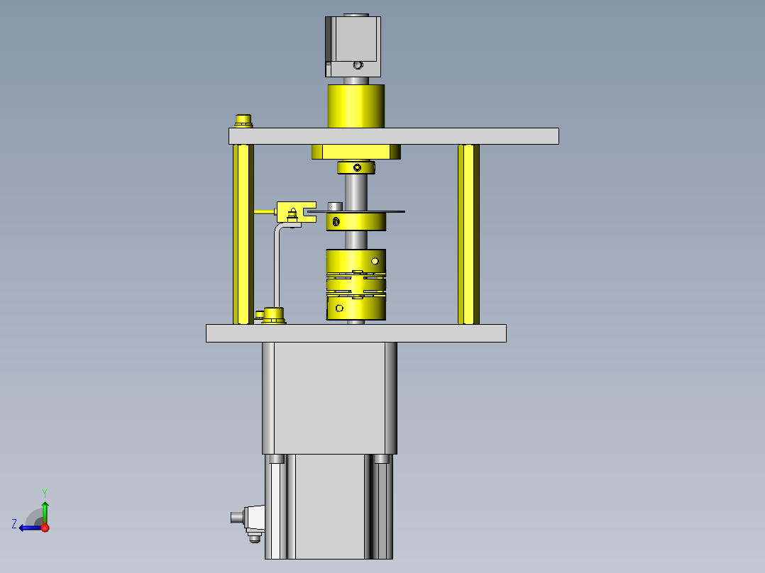 省空间工件反转结构右视图