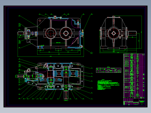 二级直齿（圆锥）齿轮减速器