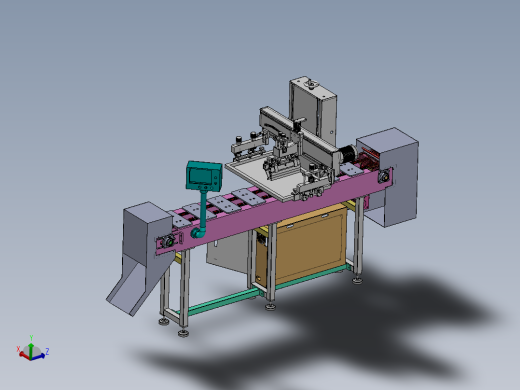 自动丝印链板线（sw19可编辑+工程图）