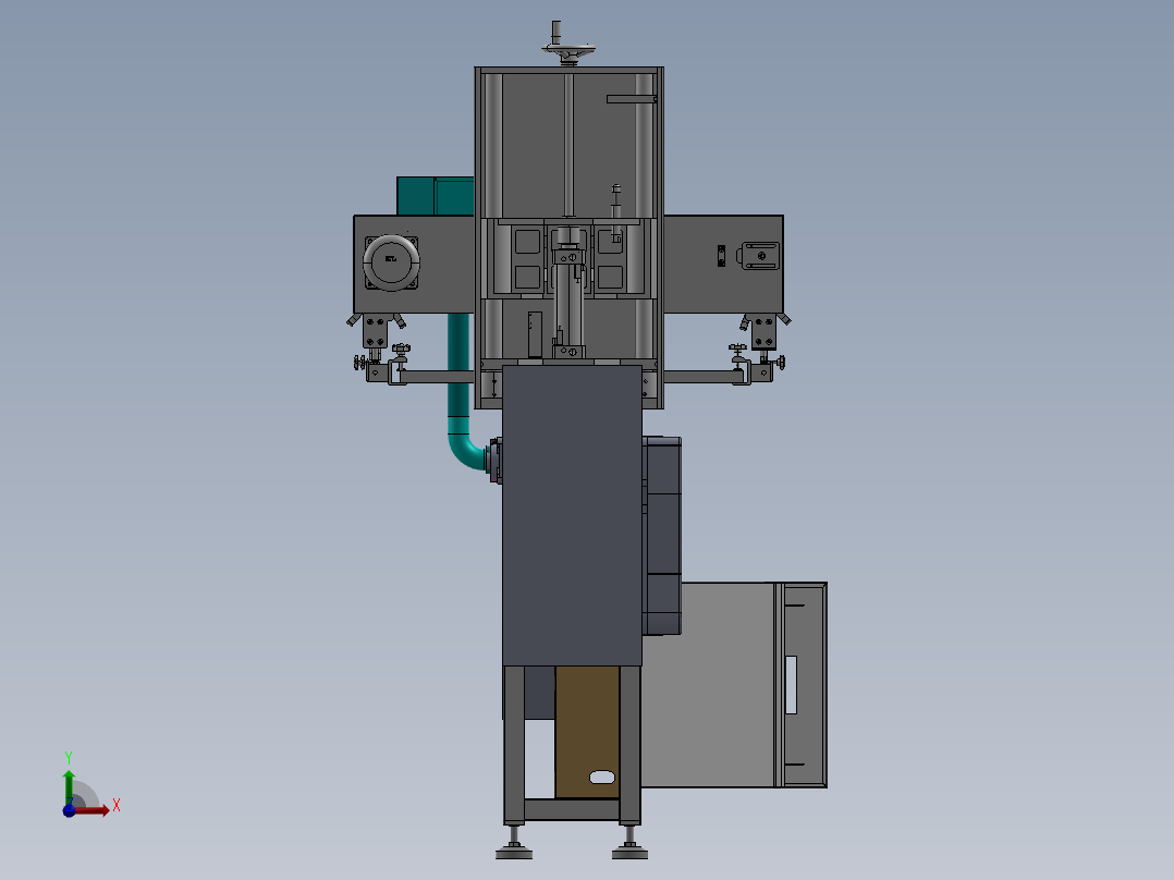 自动丝印链板线（sw19可编辑+工程图）前视图
