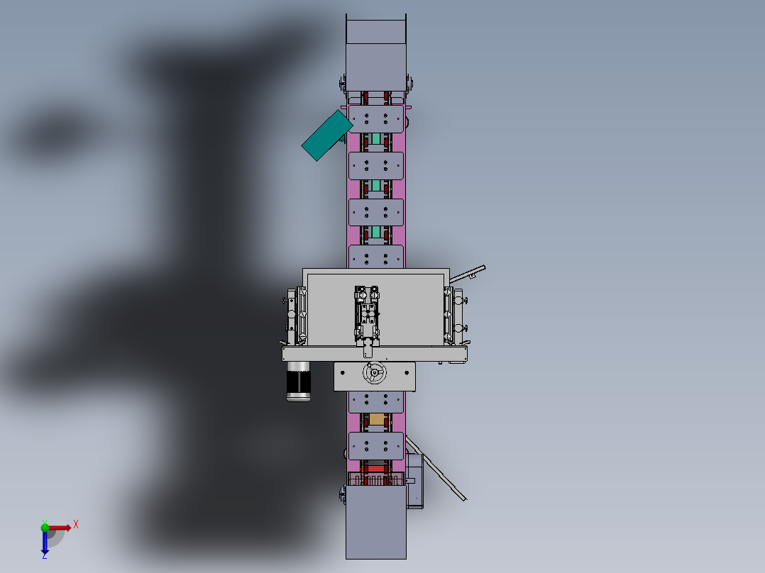 自动丝印链板线（sw19可编辑+工程图）俯视图