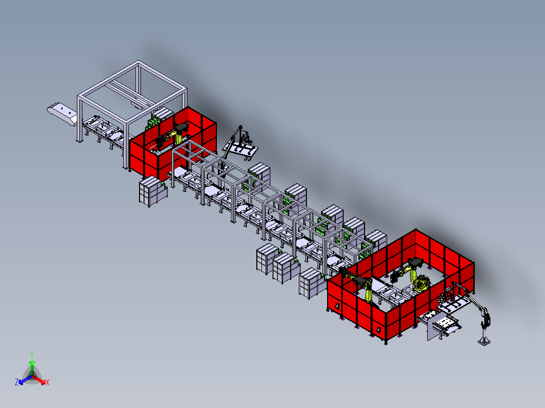 电池集成线 半自动装配线step