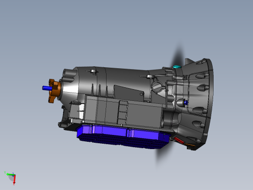 3D图纸资料汽车工业机械设计齿轮箱汽车的ZF6速自动变速器