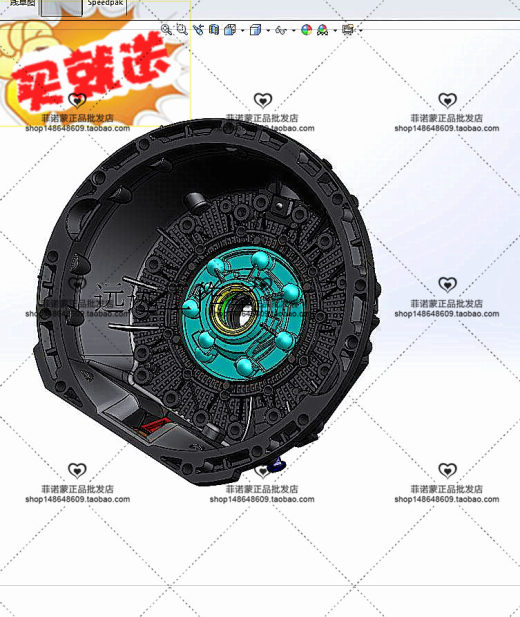 3D图纸资料汽车工业机械设计齿轮箱汽车的ZF6速自动变速器缩略图