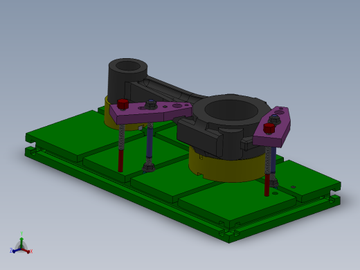 组合夹具-连杆铣断夹具_8228