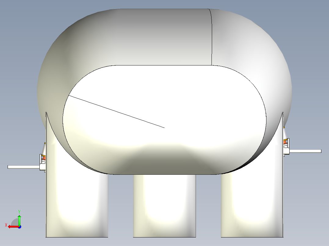 燃料汽车的倾斜转向系统3D图纸 INVENTOR设计后视图