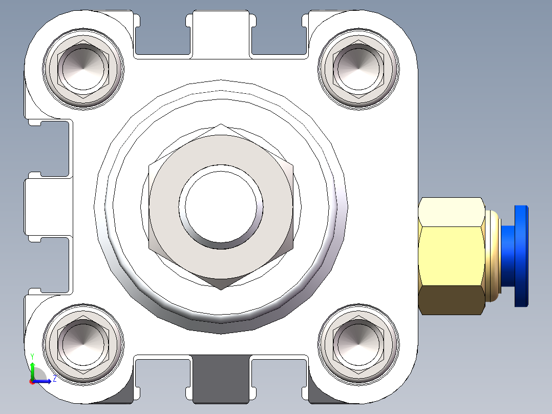 气缸组件左视图