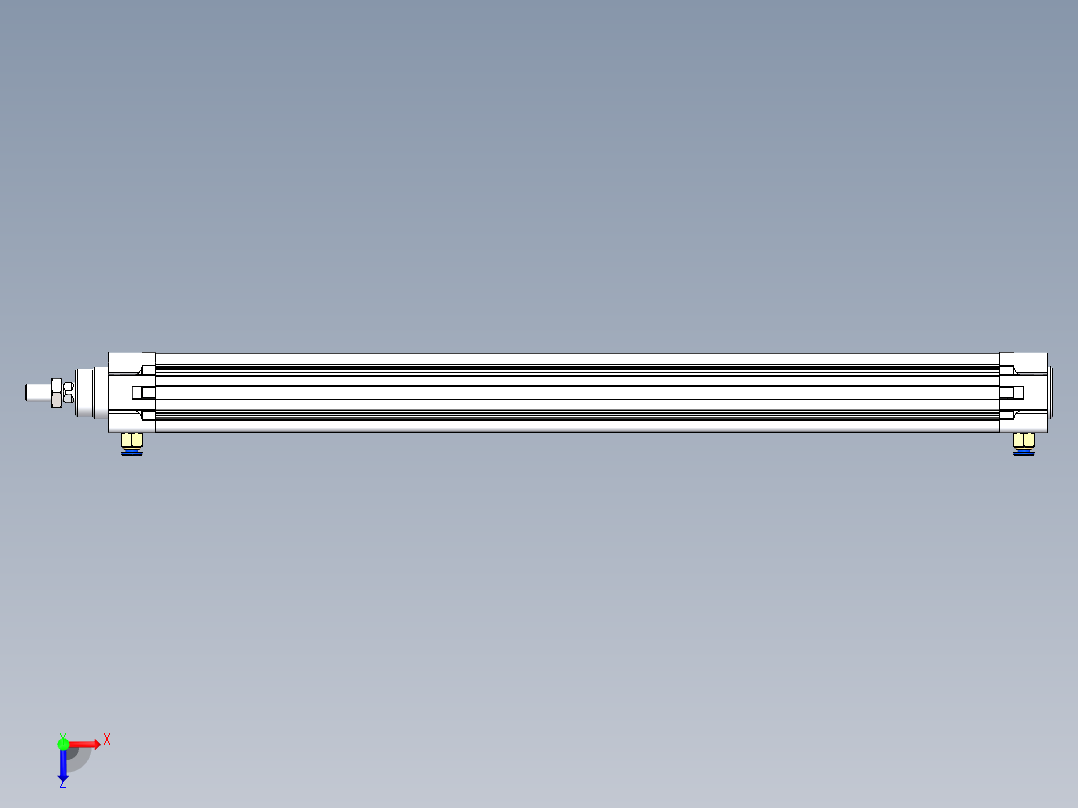 气缸组件俯视图