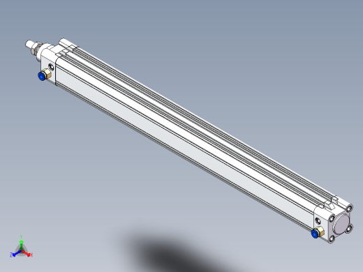 气缸组件正等轴测缩略图