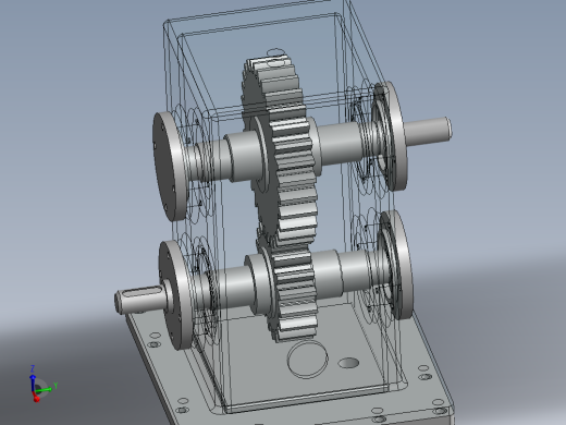 上下齿轮配合减速机